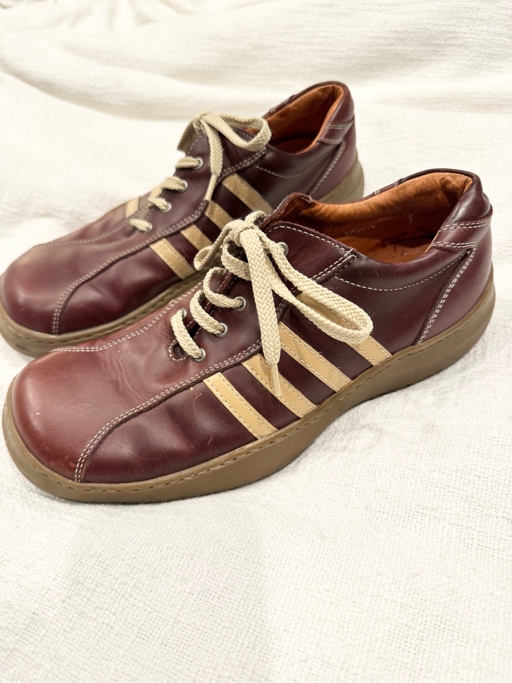 Steve Madden Men’s Shooter Brown Leather Sneakers 9 Retro 90s Y2K Fall Autumn